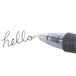 The Pilot G2 Premium Retractable Rollerball Gel Pen writing in black ink.