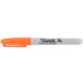 The Sharpie logo on an orange fine point permanent marker.