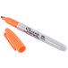 The orange tip of a Sharpie Fine Point Permanent Marker.