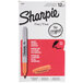 A white box of 12 Sharpie orange fine point permanent markers.