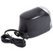 A black and silver Bostitch electric pencil sharpener with a black power cord and plug.