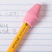 A pink pencil with a Paper Mate Arrowhead eraser cap on top.