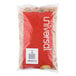 A red bag of beige Universal rubber bands.