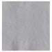 A silver/gray Choice 2-ply beverage napkin with a small amount of paper.