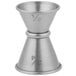 An American Metalcraft stainless steel Japanese style jigger with measurements on it.
