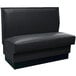 American Tables & Seating QAS-36 36 inch Black Plain Single Back Fully Upholstered Booth - Quick Ship