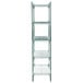 A Metroseal 3 wire shelving unit with four shelves.