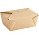 A brown Kraft paper take-out box with a lid.