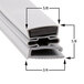 A black rubber Traulsen magnetic door gasket with measurements on a white background.