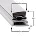 A Traulsen 341-60024-00 equivalent magnetic door gasket with measurements on a white background.