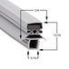 A white Traulsen equivalent magnetic door gasket with the measurements 13 23/32" x 8 1/2" on a white background.