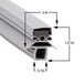 A white Traulsen magnetic door gasket with the measurements 18 1/4" x 8 1/2" on a white background.