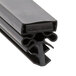A black Traulsen magnetic door gasket with two holes.
