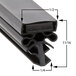 A close-up of a black rubber Traulsen door gasket.