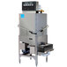 A CMA Dishmachines single rack corner dishwasher with a stainless steel cabinet.