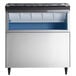 A stainless steel Hoshizaki ice storage bin.