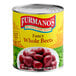 A Furmano's #10 can of whole red beets with a label.