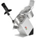 The Hobart FP100-1A Continuous Feed Food Processor with a metal bowl and handle.