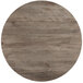 Grosfillex 99832076 X1 30 inch Round Aged Oak Outdoor Molded Melamine Table Top