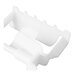 A white plastic ice cream paddle attachment for a Waring ice cream maker.