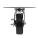 A close-up of a Blodgett swivel plate caster wheel.