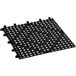 A black plastic Choice interlocking bar mat with holes.