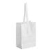 A white Choice Freshman white Kraft paper bag with handles.