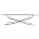 A silver American Metalcraft small rectangular stainless steel griddle stand with two legs.