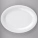 A white oval Carlisle melamine platter.
