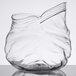 An American Metalcraft clear glass zipper bag.