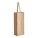 A brown paper bag with handles.