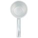 a silver scoop with a handle