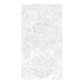 A white linen-like guest towel with a subtle floral pattern.