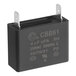 A black rectangular Bunn motor capacitor with text.