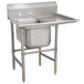 A stainless steel Advance Tabco pot sink with a right drainboard.