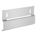 A white metal wall mounted shelf.