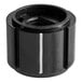 A black plastic Hatco knob with a white stripe.