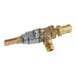 A brass and silver US Range valve with a brass handle.