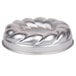 a close up of a silver object