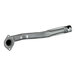 A stainless steel metal pipe with a hole at the end.