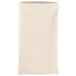 A folded ivory polycotton blend cloth napkin on a white background.