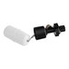 A Scotsman 02-3612-01 float valve with a white plastic float and black valve assembly.