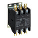 A black Cleveland contactor with gold metal screws.