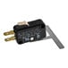 A small black electrical switch with a metal screw.