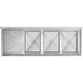 A stainless steel Regency commercial sink with three compartments and a left drainboard.