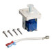 A white and blue Fetco large brew valve replacement kit with screws.