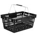 Winholt LSB-1BK Black 19 inch x 13 inch Plastic Grocery Market Shopping Basket