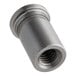 A stainless steel Berkel bushing with a threaded cylinder.