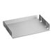 A silver metal Hatco Tq Toast Collector tray with a handle and holes.