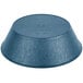 A blue polyethylene large round basket with a blue surface.